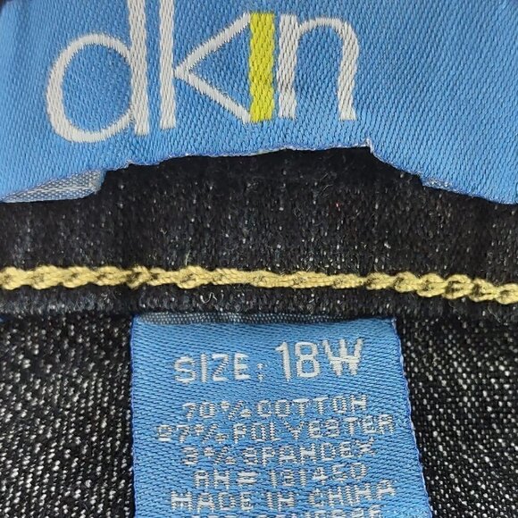 DKIN Women's Black Cotton Blend Jeans Size 18W - Picture 9 of 10